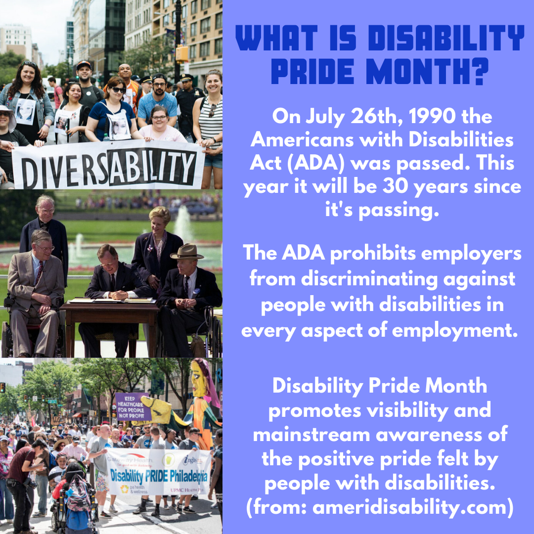 TempleLNPWI's tweet photo. If you’re not sure what Disability Pride Month is, here is a couple of facts to get you started!

#DisabilityPride #DisabilityPrideParade #DisabilityPrideVirtualPA #DisabilityPridePhila #CripTheVote #DisabilityJustice #AmericansWithDisabilitiesAct https://t.co/WVXIPf6S8f