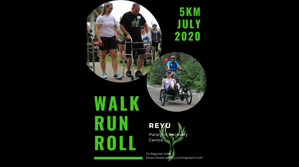 Join us for our 4th annual 5K Walk, Run &amp; Roll with ReYu! On July 18, 2020 @ 12 noon MST. We are still holding our biggest fund raising event this year. Register today! ow.ly/mEcl50AsmFV
For more details: ow.ly/RkTy50AsmFY
#runforhealth #fundraiser #event #5kwalk