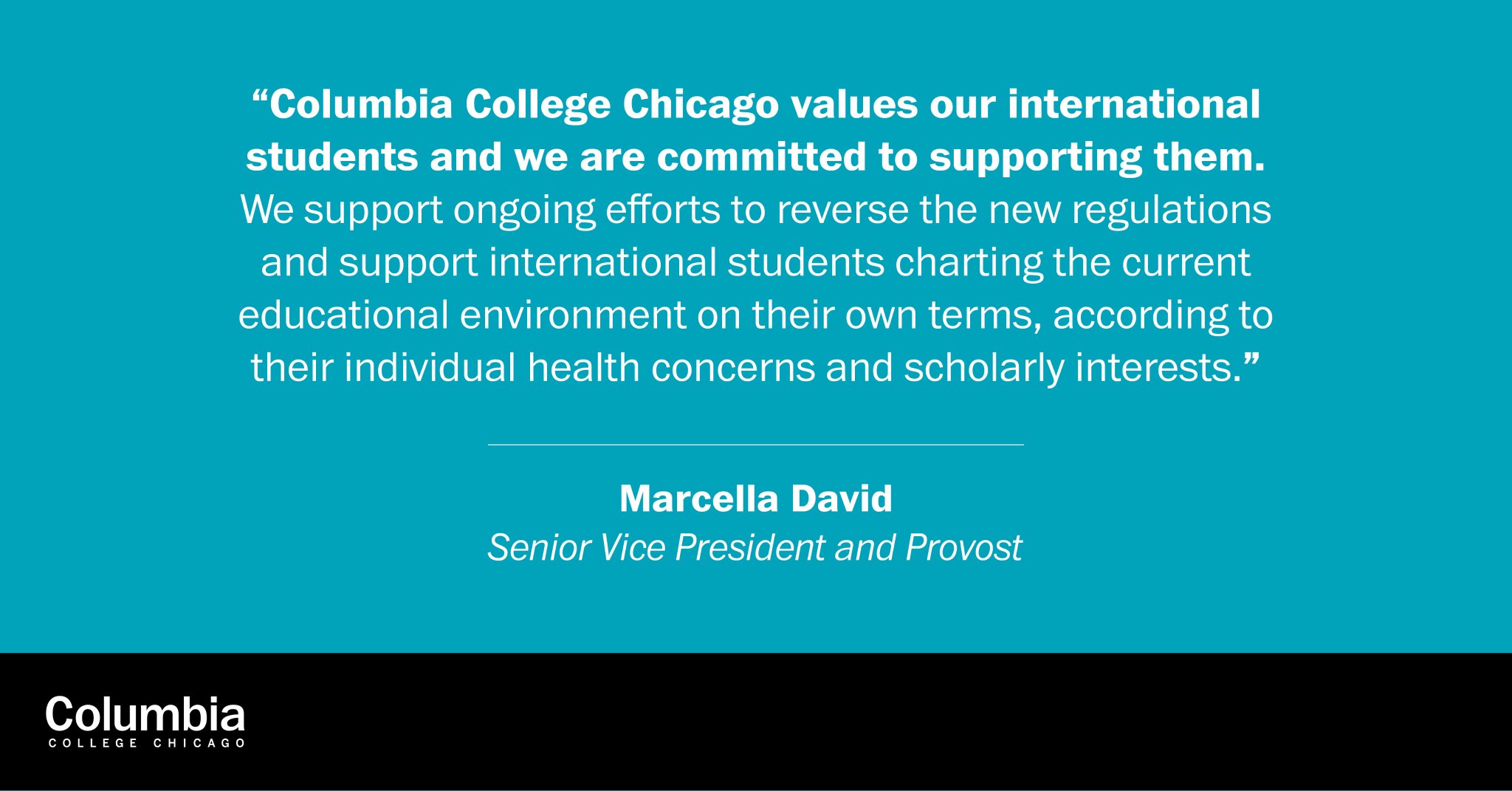 Columbia College Chicago on Twitter "Regarding the recent U.S
