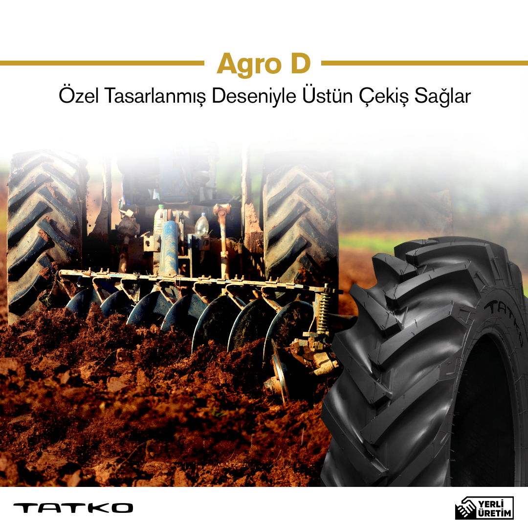 TatkoLastik's tweet photo. Tatko Agro-D özel tasarlanmış deseniyle üstün çekiş sağlar!
#TatkoLastik #AgroD https://t.co/iirX2VoeFv