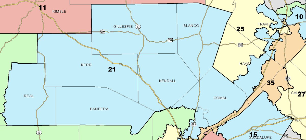 And for both TX-21 & TX-10 not only do they have large numbers of college-educated whites but they are college-educated whites in liberal Austin (a product of the R decision to split Travis Co up among five districts).  #txlege 10/