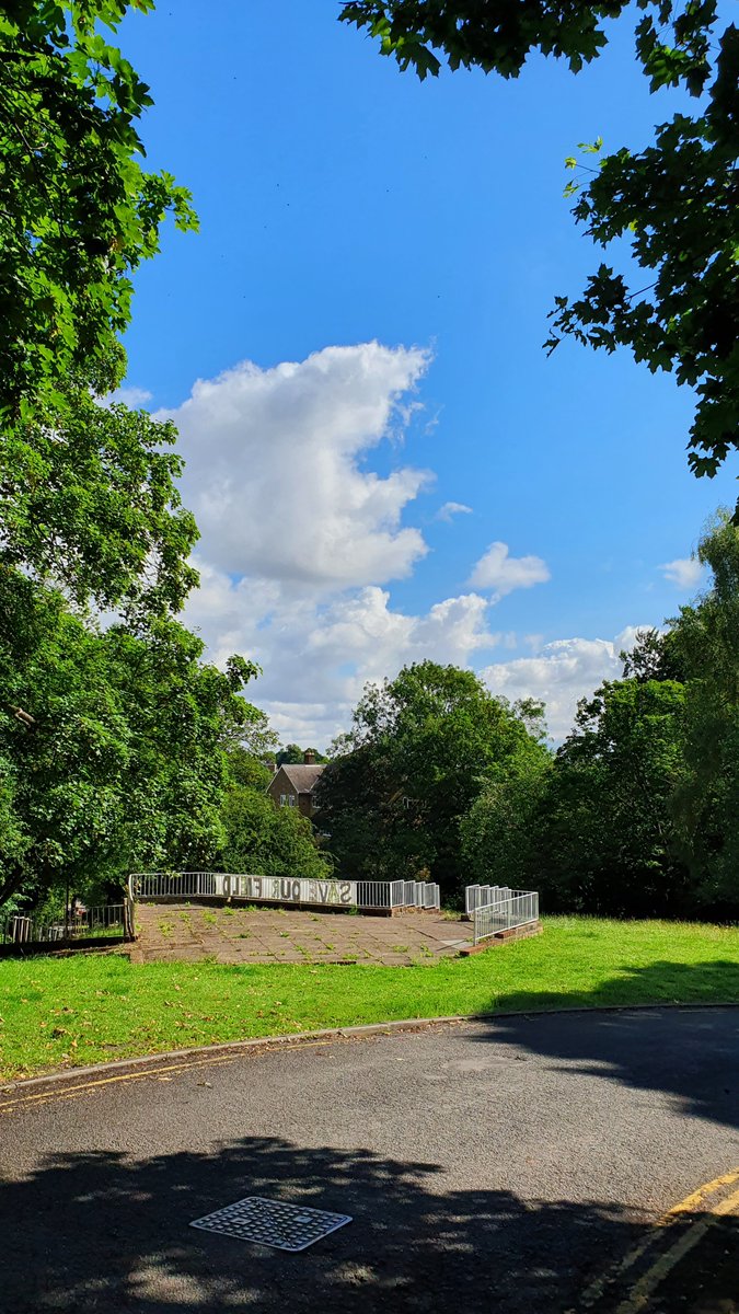 Down past the Tarleton Gardens lookout point.SAVE OUR FIELD