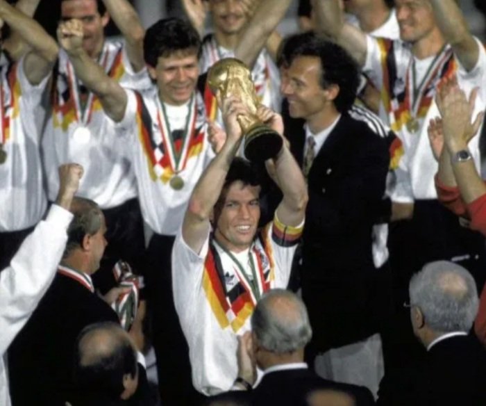 After that he became a manager and won titles with Marseille and Bayern but his most important coaching achievement was guiding Germany to glory in the 1990 World Cup in Italy. His side was able to beat Maradona's Argentina in Rome thanks to a Brehme penalty in the 85th minute.
