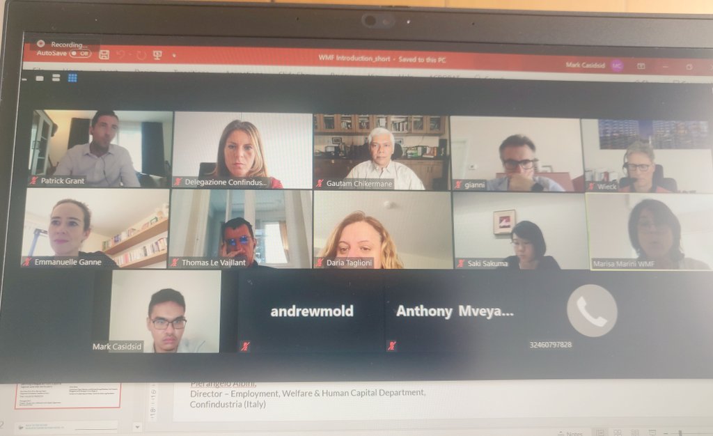 cinzia_guido's tweet photo. 1st meeting of Focus Group "Who wins and who loses:how #Covid has impacted #GVCs" part of @THE_WMF initiative "Back to the Future:#Manufacturing Beyond #Covid19". Honoured to collaborate with such an international group of experts, to see their enthusiasm and gather their views https://t.co/jCszMMBckU