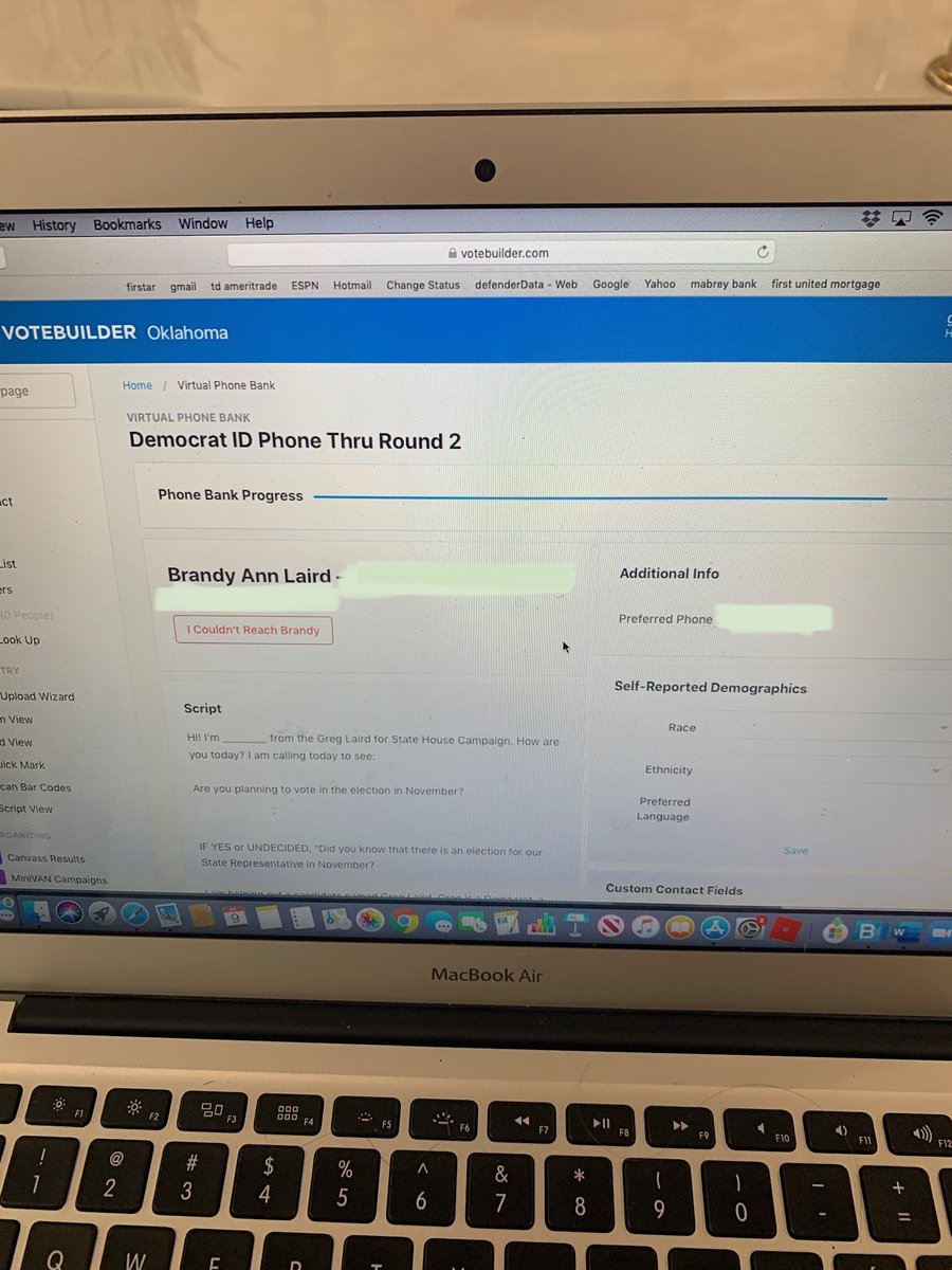 Making phone bank calls to voters and her name came up.  I think I’ve got this vote😊 #FamilyFriday