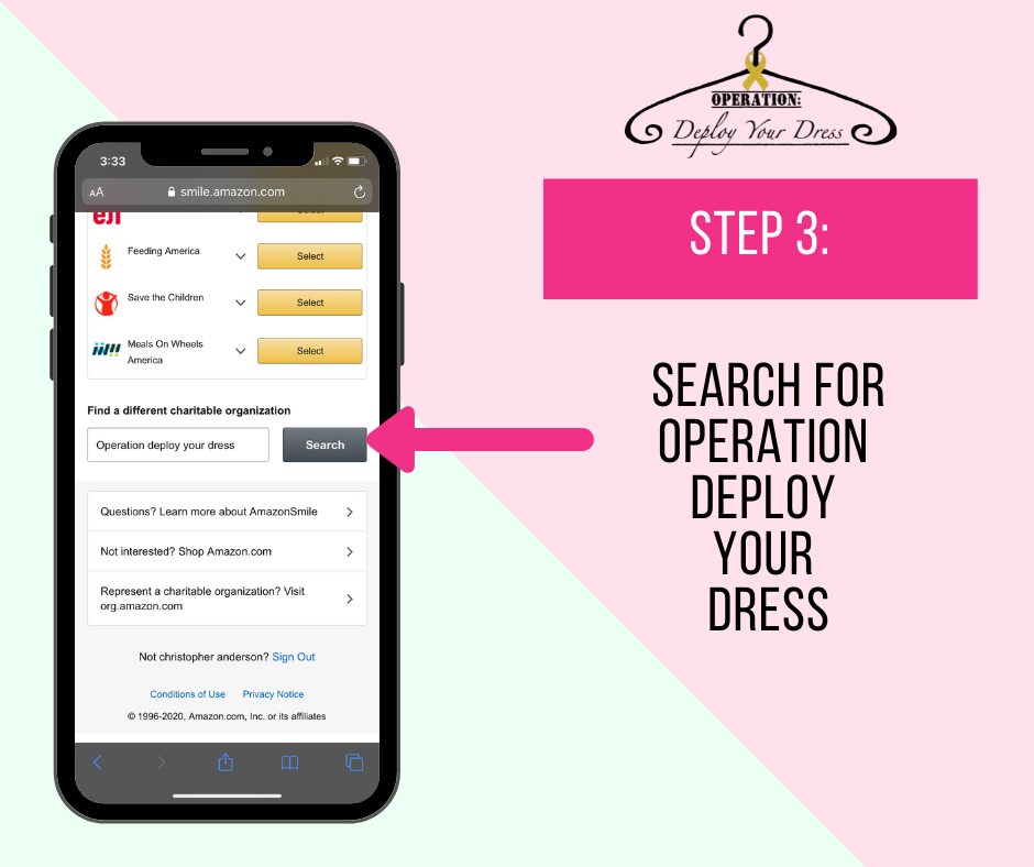 ODYD2017's tweet photo. Please support ODYD! Set your amazon smile settings today. You shop. Amazon gives. #ODYD #DidYouKnow #ItsMoreThanADress #AmazonSmile https://t.co/nCGWmag67D