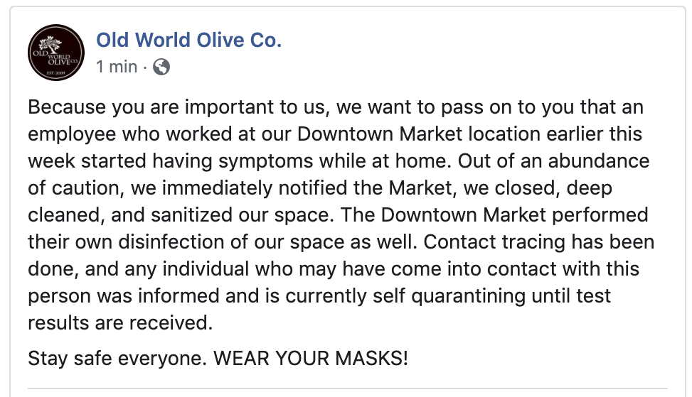 Because of these situations, the Downtown Market deep cleans and sanitizes all common areas (public &amp; private) upon closing every single evening. Restrooms, elevators, stairwells, all entries/exits, all hallways/aisles, loading dock, custodial areas/equipment and offices, &amp; more.