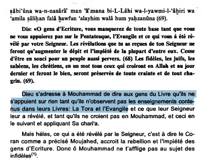 Et qu'ils doivent les suivre :Tafsir Ibn Kathir 5-42 à 45Tafsir Ibn Kathir 5-47Tafsir Ibn Kathir 5-69