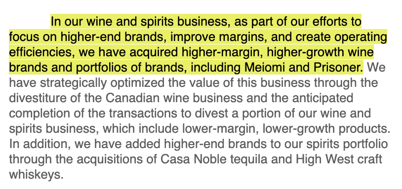 4/ This the company's clear strategy. Move into higher-end brands and sell off the under-performing ones.