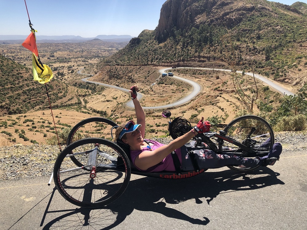 So what is a bike? Any two wheeled thing a person rides, with or without a motor, with or without pedals (apart from a Derney)? Answer: no. Handcycles are exclusively a three wheeled affair but are marketed and called handbikes...bikes for short. My other sport is RaceRunning...