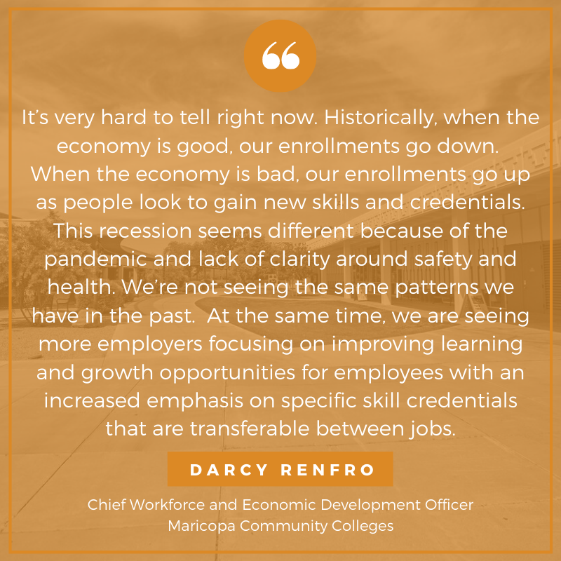 Achieve60AZ's tweet image. What do community college leaders from around the state think about how a recession and unemployment will affect opportunities for adult education? 
Read more here: achieve60az.com/2020/07/09/the… #RoadtoAttainment #Go60AZ