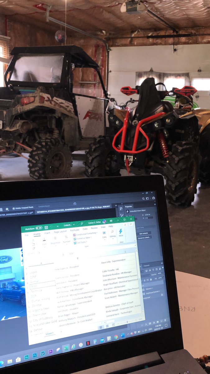 cdtellier's tweet image. Now that my shopping is done, here is today’s office views. 

No central air in the house so the garage is a nice and cool place to get things done! 😊 #TGIF #heatwavesolutions