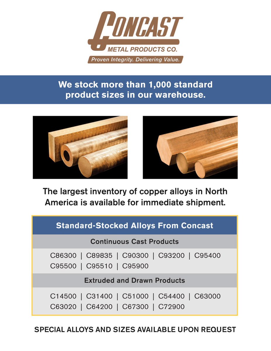 ConcastMetal's tweet photo. #ReadyWhenYouAre #ConcastMetalProductsCo #ProvenIntegrity #DeliveringValue https://t.co/Rh1yWJXg0Q