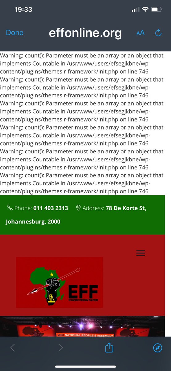 No_Drama_Lama_'s tweet photo. So typical of the EFF, they cant even get Wordpress site to work properly.
And of all the bugs to get A โCountableโ warning is so apt as they not accountable for anything #EFFOnlineStore #EFF #EFFAreUseless
#DumbAsses
#EFFingUseless https://t.co/LK2HGDNwox