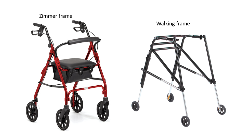 Main hitch, referring to a frame as a bike collides with disability equipment. A frame you sit on with wheels is a bike but is also a wheelchair. Frames that you walk with are 'walking frames'...zimmer frames you zim with? Jokes (Zimmer Holdings manufactured them).