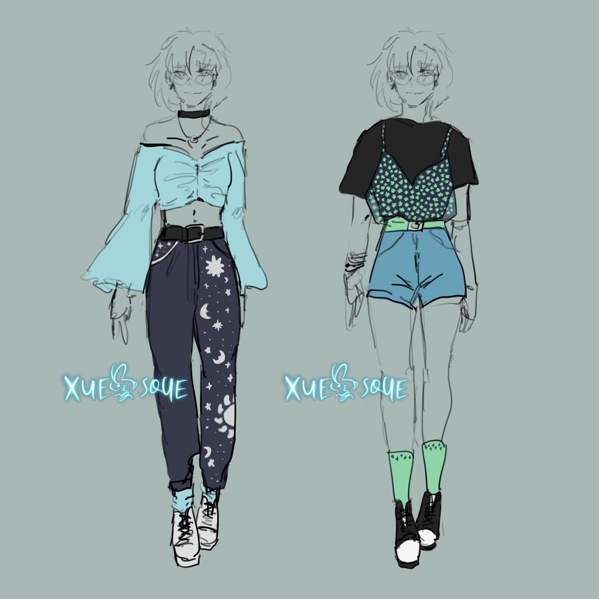 xuesque's tweet photo. i have flat colour outfit commissions open at all times for 5usd per outfit and i cut discounts for 5 outfits and more! here are some examples :)

do dm me for any enquiries and for my paypal if ur int 💗 https://t.co/c71U1wUEsw