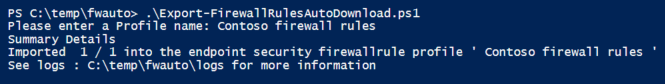 We're planning to release the "Endpoint security Firewall rule migration tool" in a couple weeks. It's a PowerShell script that you run on a reference machine and it'll create FW rule policies in #MEMSecurity based on the GPO's applied to the machine. #MEM #MSIntune
