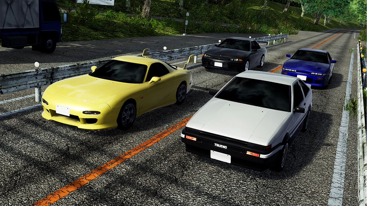 StriderCT's tweet photo. In-game screenshots: the graphics looks visibly improved over Zero, and Katagiri Kanata's #GT86 from the #MFGhost series features from the get go. A location test will be held on July 23 and 24 at Akihabara Building 5's CLUB SEGA
#InitialDTheArcade #SEGA #IDTA #InitialD #arcade https://t.co/c19zpGf9Su
