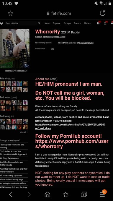 Are any of y'all on Fetlife? If so, come find me! I'll add ya back??

 #nsfwtwitter #fetlife https://t