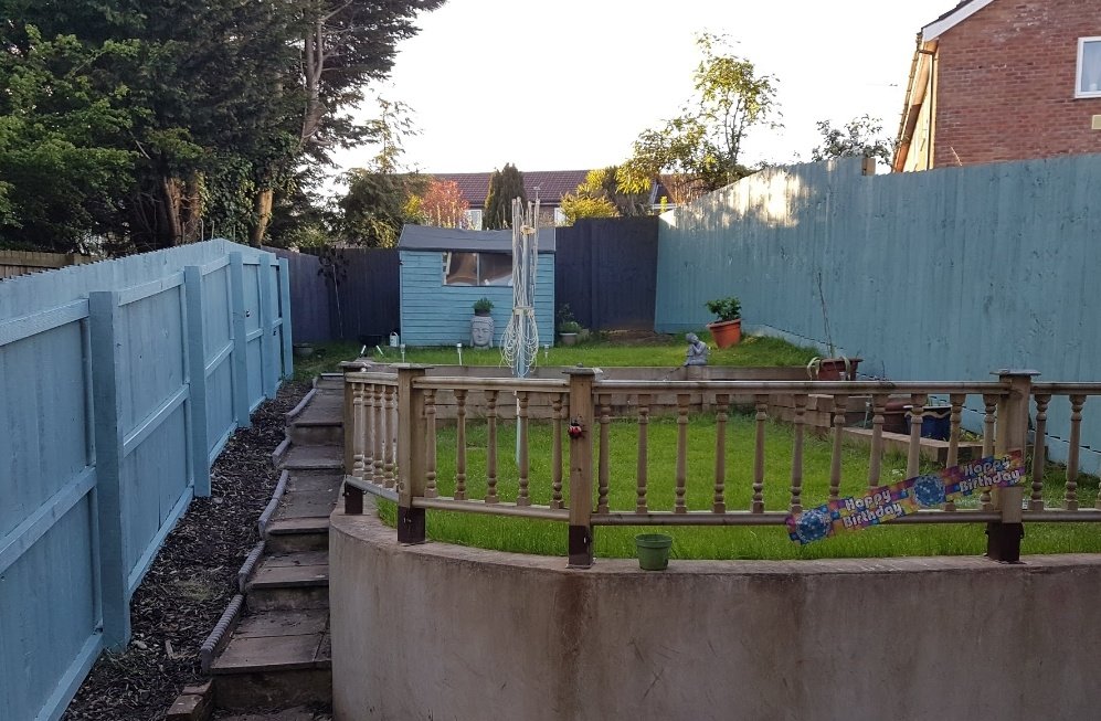 KeelyMcc13's tweet image. My garden slowly getting there, but ruined by these three trees, that are dangerously high and have already destroyed one shed. Please help @cardiffcouncil