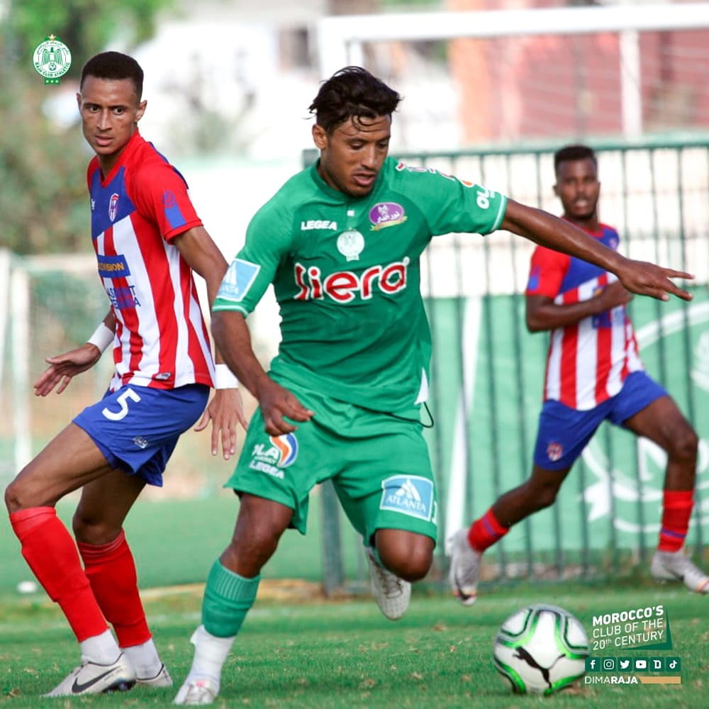 RCAofficiel's tweet photo. ⚽The match started some 30 minutes ago. Score update:
Still 1-0 for Raja Club Athletic, thanks to a goal scored by Anas Jabroune, while Abdelilah Hafidi, Soufiane Rahimi and Hamid Ahadad  were also involved in some nice actions.

#CluboftheCentury🇲🇦 #DimaRaja https://t.co/3HYSw6OqbK