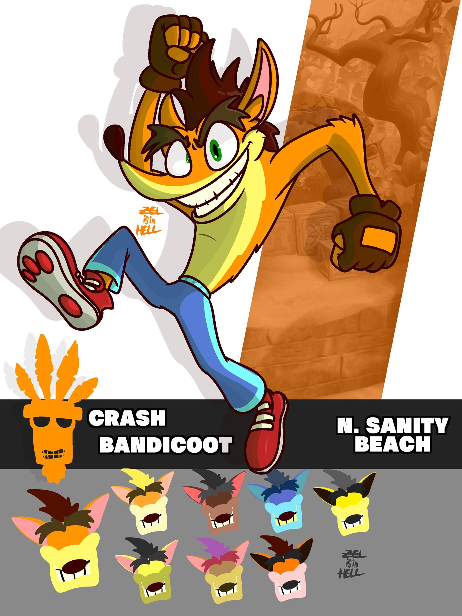 Crash Bandicoot Super Smash Bros Moveset by Hyrule64 on DeviantArt