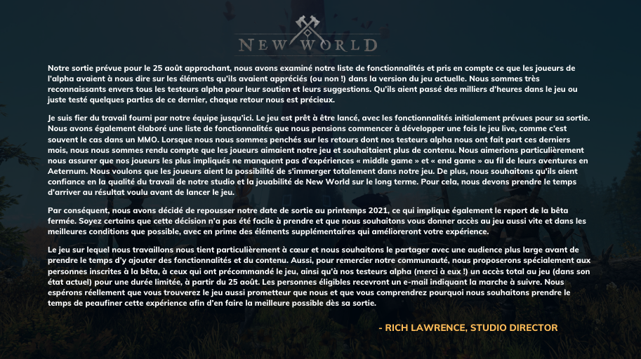 New World : Aeternum FR tweet media