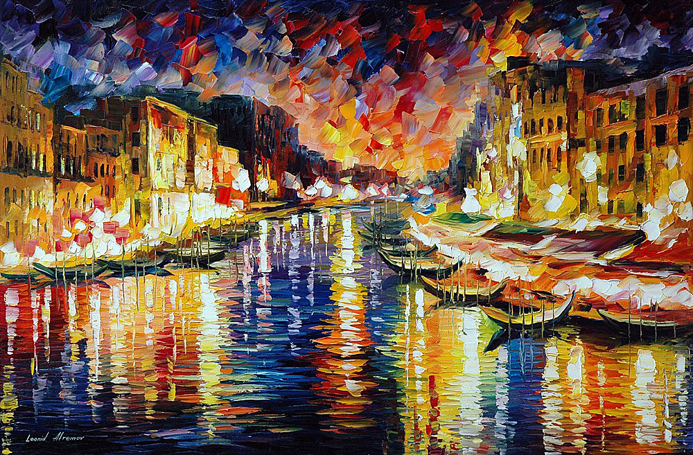 barber_ev's tweet photo. Venice - Grand Canal by Leonid Afremov https://t.co/0fEGMVCxwl https://t.co/N8itp8os01