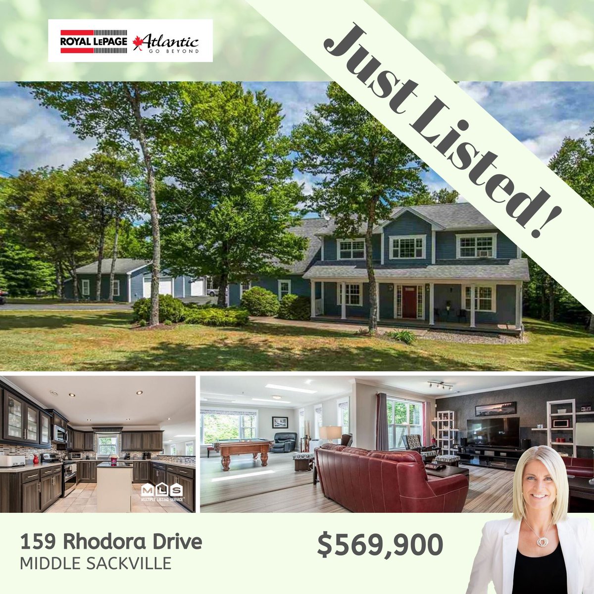 #JustListed: Immaculately-maintained 2-storey home located on over an acre of land in #MiddleSackville!
💎Bright, open concept layout
💎Updated dream kitchen with pantry
💎Master bedroom with walk-in closet &amp; new ensuite
💎Stone composite deck &amp; fire pit
💎2 detached garages