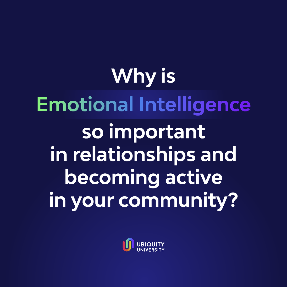 Why is emotional intelligence so important in relationships and becoming more active in your community? Learn more in our 12-hour #EmotionalIntelligence microcourse! hubs.ly/H0sbrN10