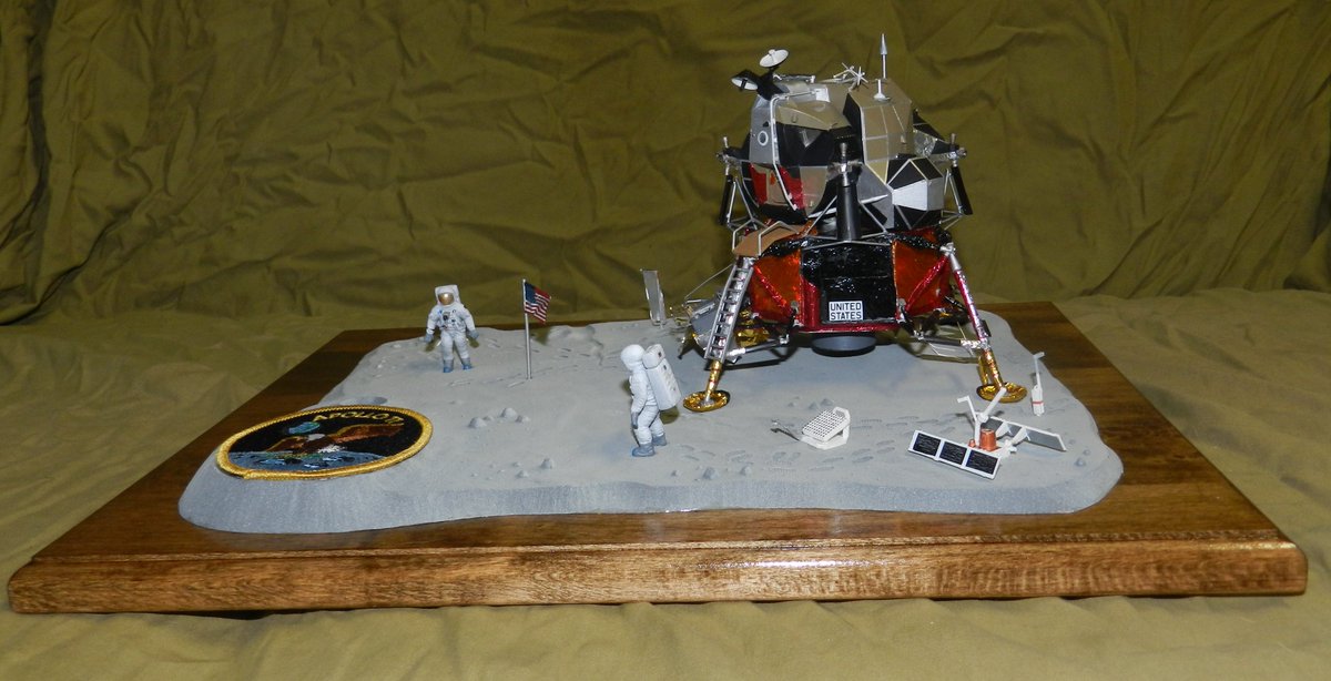 From left to right next to the LM are the laser ranging retroflector, the passive seismic experiment, and the stereo soil surface camera. Below the RCS quads, plume deflectors were mounted on LM-5 to prevent damage to the descent stage thermal blankets noted on A9 and A10.