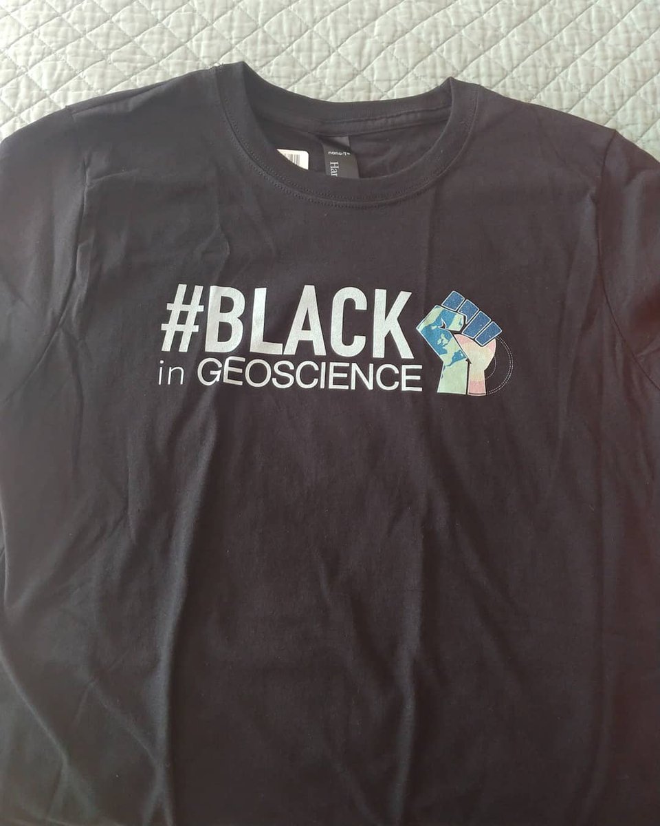 My new shirts came in the mail today. #blackingeoscience #blackinSTEM