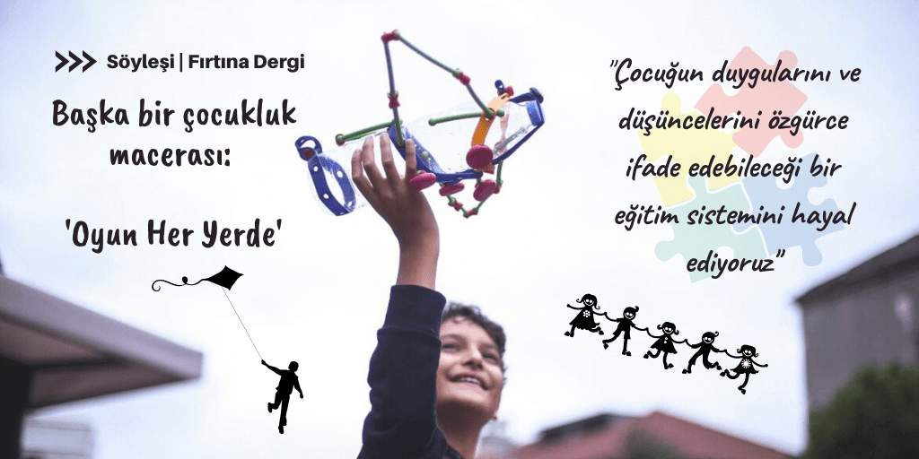 📢 'Oyun Her Yerde': "Çocuğun duygularını ve düşüncelerini özgürce ifade edebileceği bir eğitim sistemini hayal ediyoruz" | Söyleşi

📌 Oyun Her Yerde (@Oyunheryerdee) ekibinden Kemal, Elif ve Hüseyin ile iki senelik serüvenlerini konuştuk.
firtinadergi.com/2020/07/oyun-h…