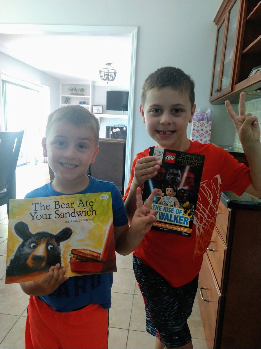 So excited to earn our free book for summer reading!! Thank you <a href="/balibrary/">Barrington Area Library</a>