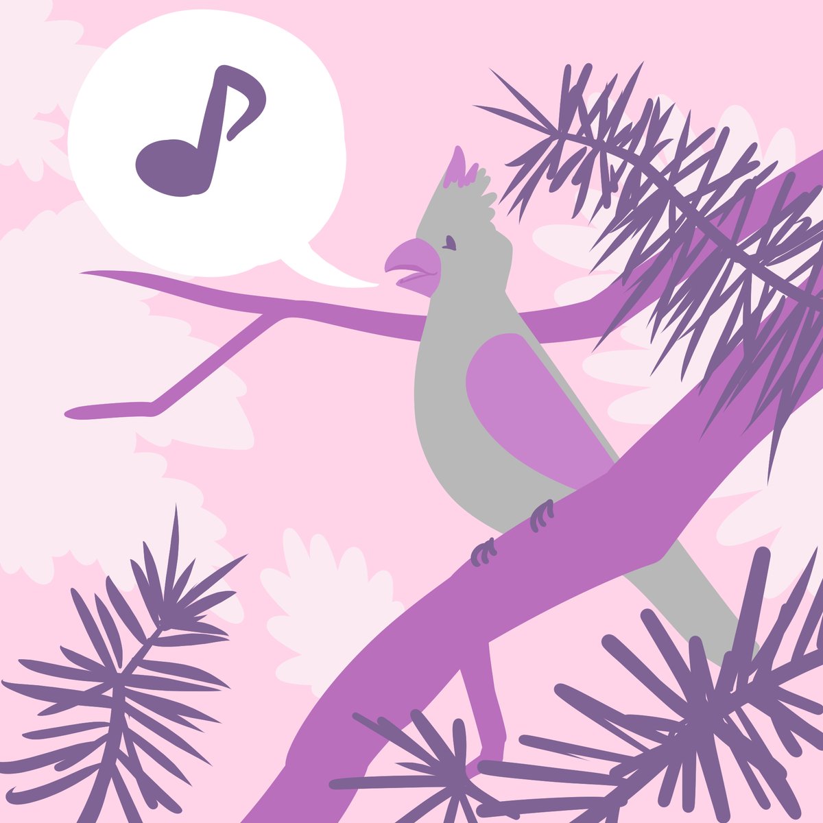 julia_the_hut's tweet photo. Cardinals are one of the few species where both the male and the female sing. In the spring you can hear them singing as a way to find each other, hopping from tree to tree until they're together. ♥️ #minicomics #birdcomics https://t.co/h4EhAEK1Fd