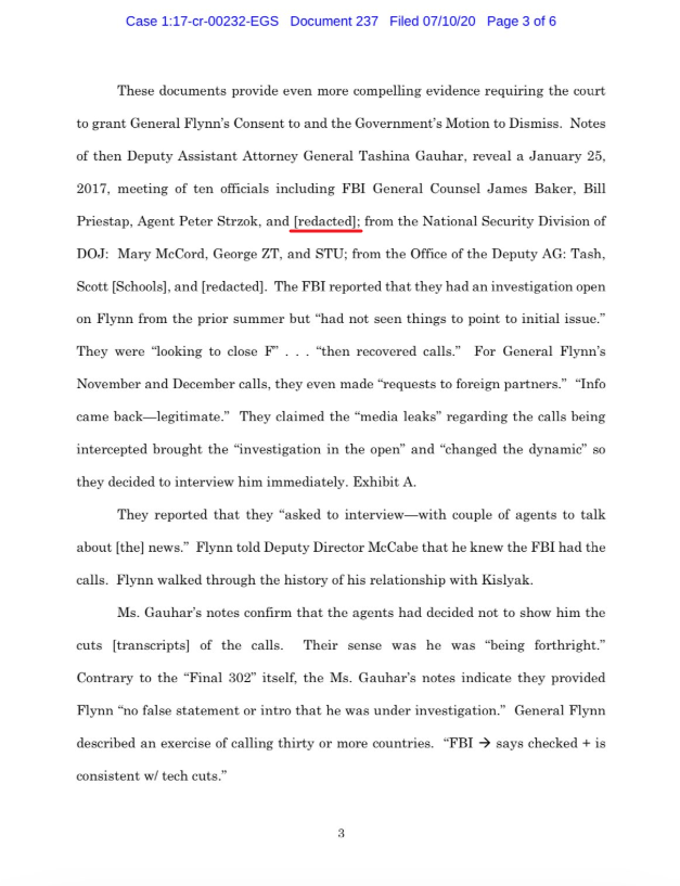 It is very telling, is it not, that even at this point, they are still redacting FBI agent Joseph Pienkta's name out of all the official documents.We know he was the 2nd agent at the interview of Flynn in the White House on Jan. 24, 2017 and we've known this for 2 1/2 years.