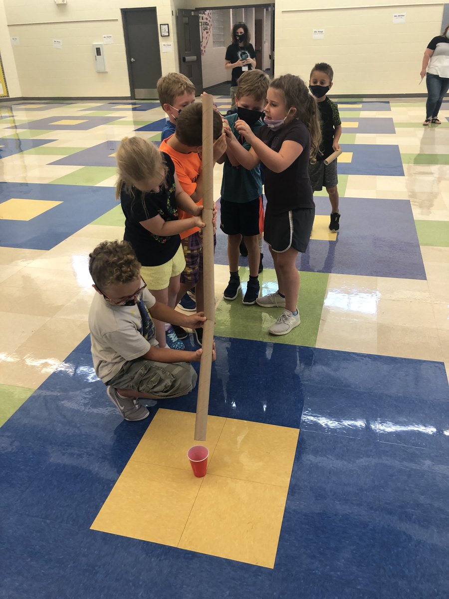 Space Camp had a task of moving a marble through tubes as a team to get the marble in the cup. They learned all about team work in space and how they must all work together to reach their goals. #GVSOAR2020 #SPSOAR2020 <a href="/KAMOB13/">Kim Mobley</a> <a href="/bar_sni/">Sni-A-Bar Elementary</a> <a href="/point_stony/">Stony point</a>