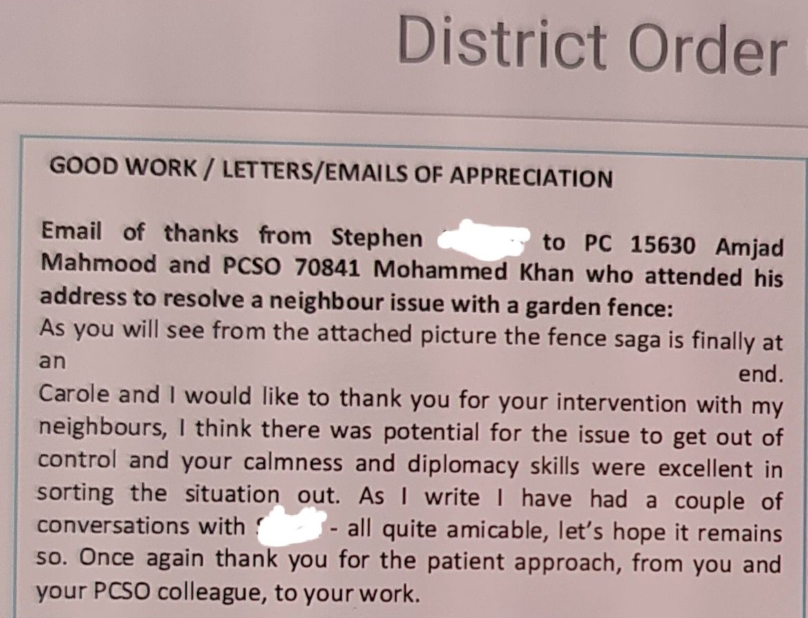 Very nice to be acknowledged for our #communitypolicing work
Love making a difference in peoples lifes :-)