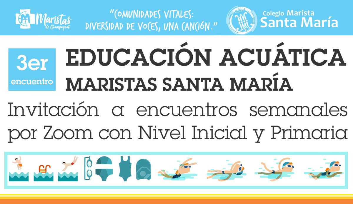 Educación Acuática. Tercer encuentro recreativo a través de la plataforma Zoom para todos los alumnos de nivel tres a nivel cinco años de inicial, y para todos los alumnos de primero a cuarto año de primaria.

santamaria.maristas.edu.uy/educacion-acua…
