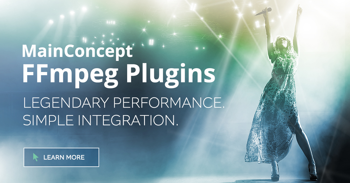 MainConcept's tweet photo. Do you use #FFmpeg? #MainConcept has released new FFmpeg Plugins for #HEVC and AVC (H.264) video encoding! Ultra high performance, high quality, and with advanced features like Hybrid GPU Encoding modes for #NVIDIA #RTX. Get a free demo in seconds! https://t.co/agS1Jb85St https://t.co/AunBoyGbKX