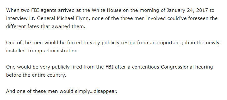 The divergent fates of Strzok & Pientka since that fateful day they interviewed  @GenFlynn in the White House is so striking I commented on it here:  https://uncoverdc.com/2019/11/07/flynn-prosecution-team-hid-exculpatory-evidence/