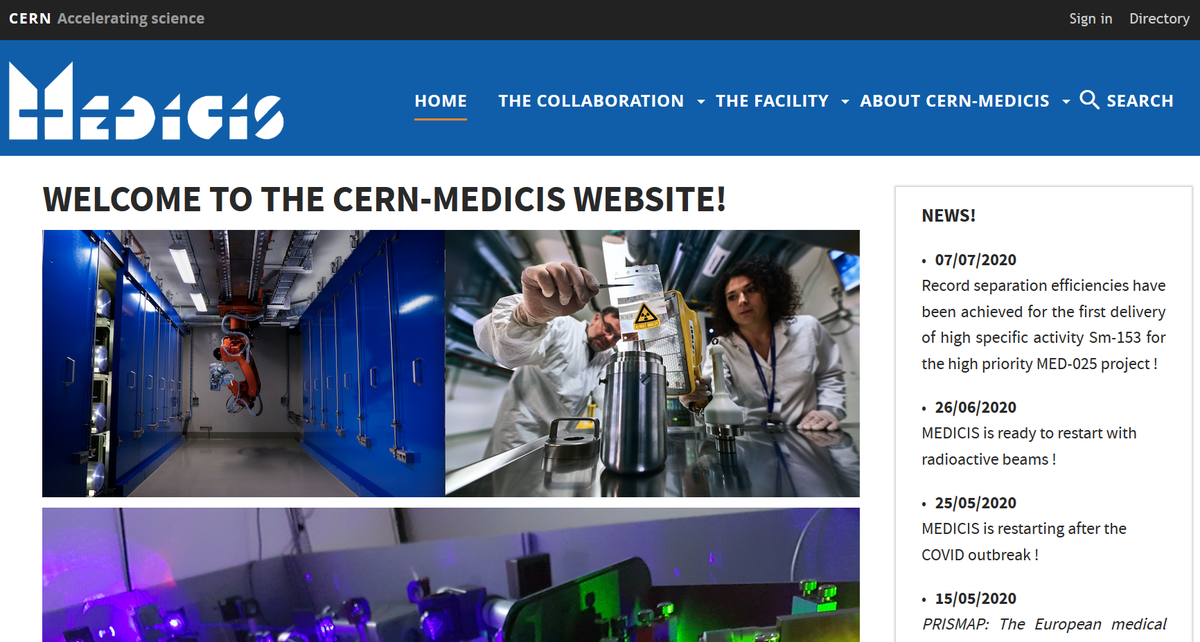 MedicisPromed's tweet photo. Dear friends,
CERN-MEDICIS facility has obtained its own web-site!
https://t.co/Zj8ZLz5qnq
Follow it to get the latest news about the project!
Enjoy! https://t.co/uOiUBs3ZXf