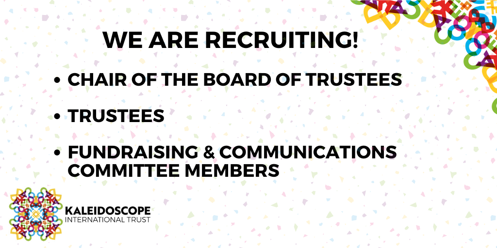 Kaleidoscope_T's tweet photo. Kaleidoscope Trust is recruiting a number of roles for its Board and Committees! For full details on the roles and how to apply, check our website: https://t.co/5leP5X59FO https://t.co/13M0PMZWYG