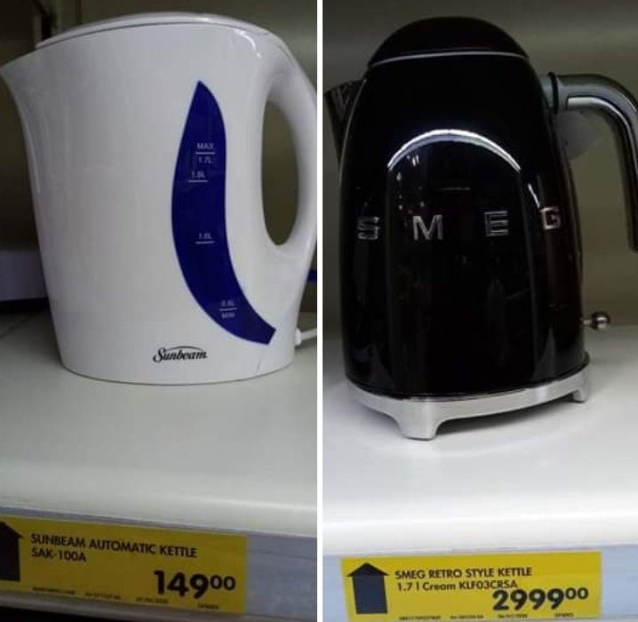 SA_Heroes's tweet photo. If #Sunbeam boils water, whats does #Smeg do? https://t.co/wepXV5drLC