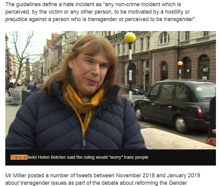 I cannot count the number of times when I have seen newly created (often evangelical funded) anti-trans lobby groups named as 'feminist campaigns' while any trans person, however distinguished is branded as a 'Trans Activist' - see e.g. below examples from BBCNews #BBCTransphobia