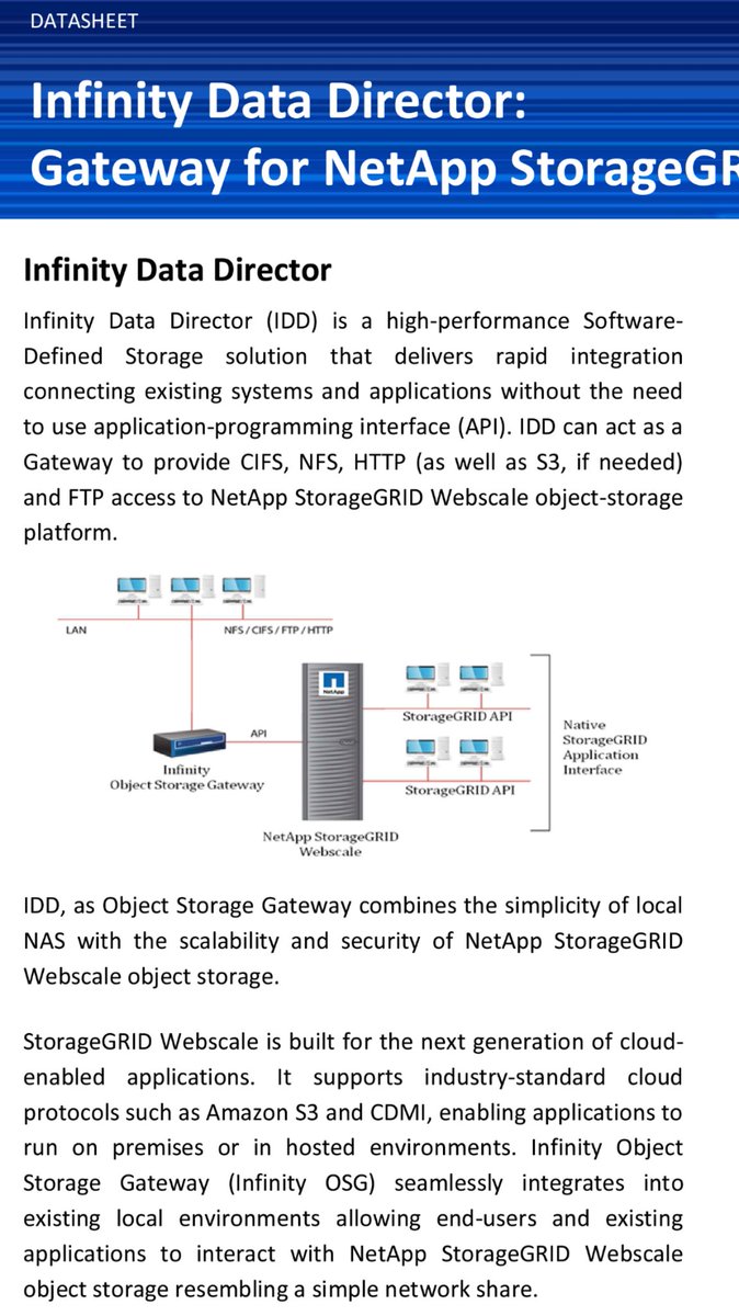 CDP_FST's tweet image. Love this, the promotion of a product with partners&apos; solution w/ logo on top competitors products - the image below shows a @NetApp logo on @DellEMC #Centera #InfinityStorage #DataDirector #StorageGRID #ObjectStorage #S3 #Cloudian (new owner of Infinity Storage) #ITPT
