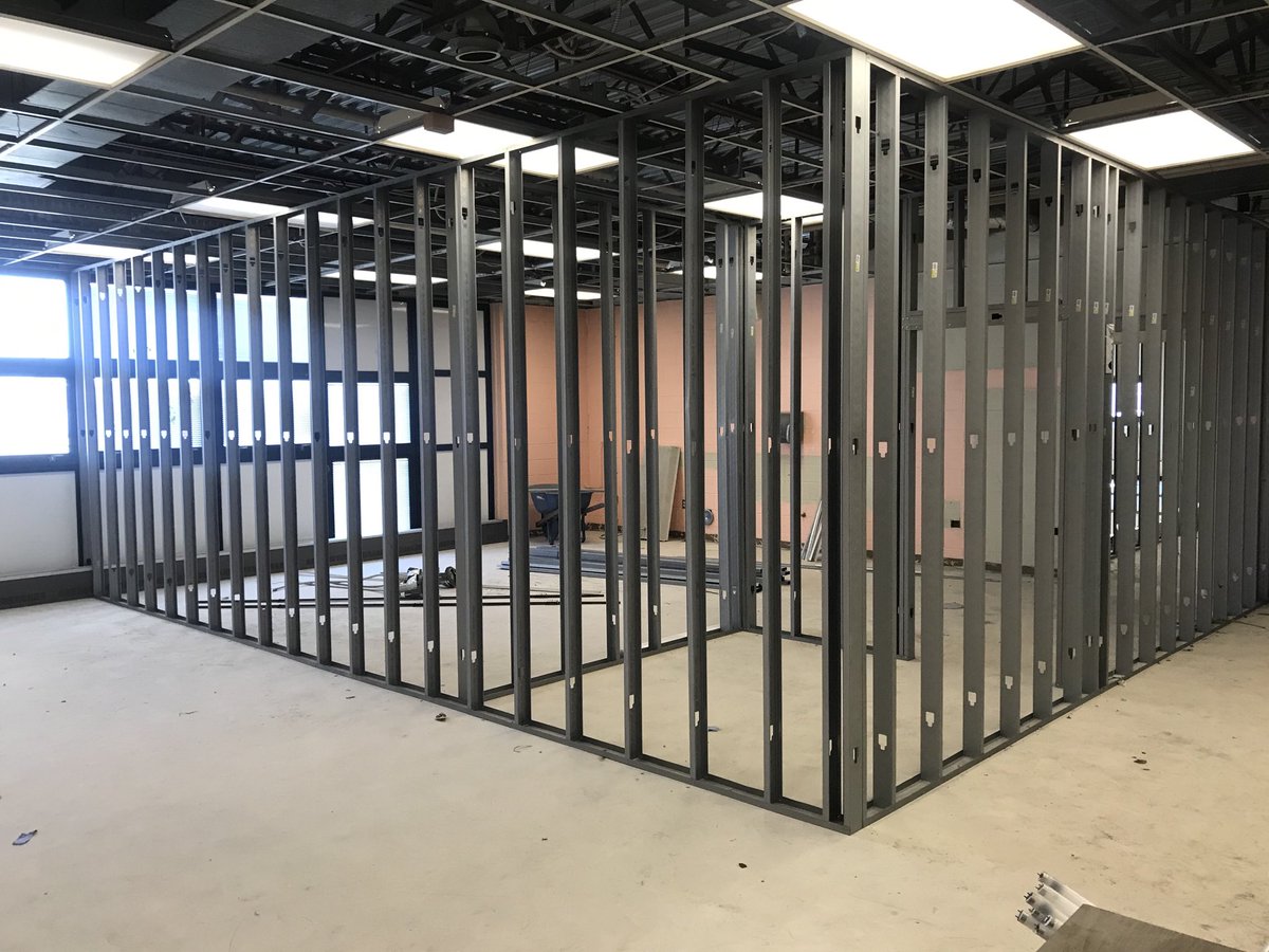 ACES is coming along! Steel beams form the skeleton of a sensory room. We are very lucky to have such a talented trades team that is saving us hundreds of thousands of dollars that we would have spent with a private contractor!