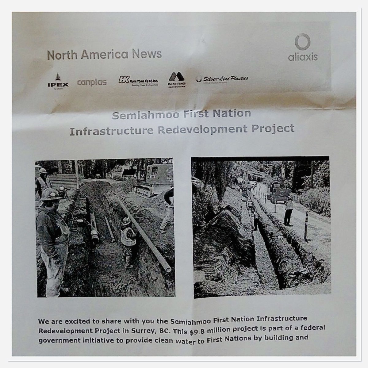 4. But since  #CPC did NOT form government, there has been non stop work on previously criminally neglected FN infrastructure development projects. Replacing & installing new sewer lines & water filtration systems. These printouts came to me from one of the stakeholders.  #cdnpoli