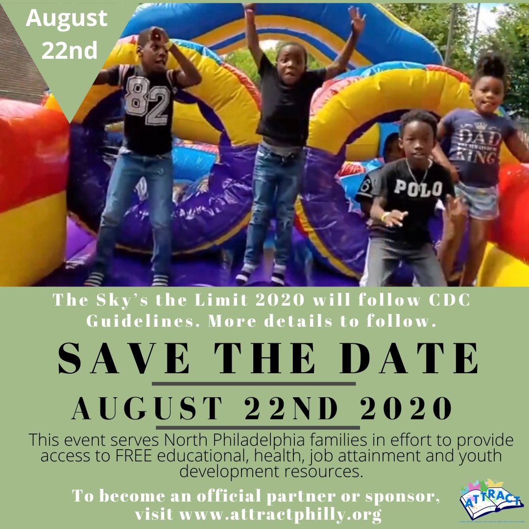 ATTRACTPhilly's tweet photo. SAVE THE DATE! The Sky’s the Limit 2020 https://t.co/RaPwuvYi3c