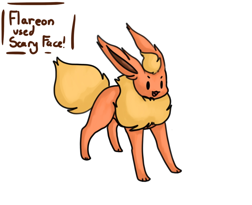 XXVII ☆ XI — Flareon Scary Face.